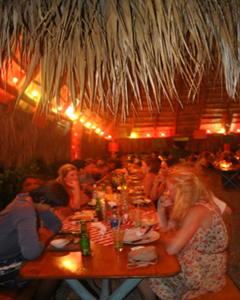 common dinners at kite camp in cabarete